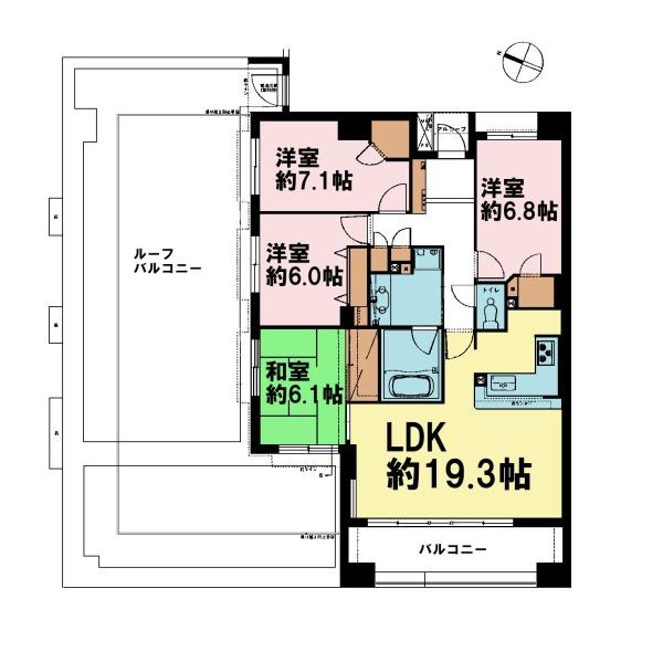 グリーンプラテア習志野台壱番館(間取り)