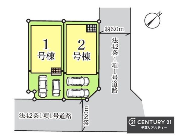 千葉市美浜区磯辺1丁目 1号棟(全体区画図)