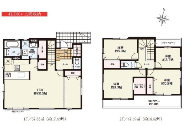 君津市人見3丁目の新築一戸建(間取り)