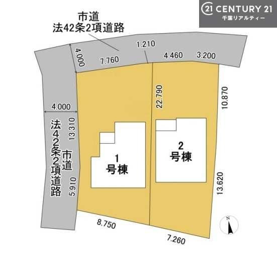 市原市青柳の新築一戸建(全体区画図)