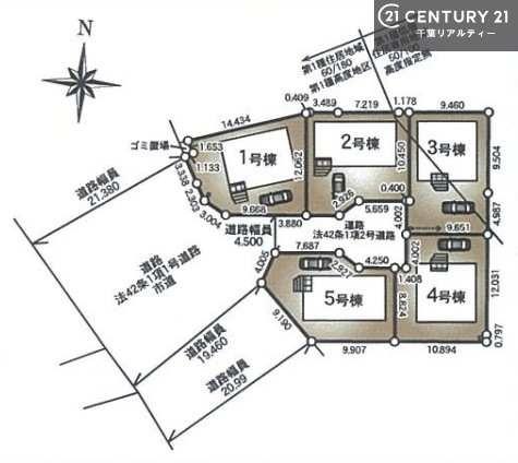 市原市山田橋3丁目の新築一戸建(全体区画図)