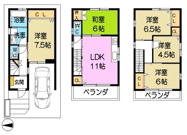 東大阪市日下町７丁目の中古一戸建て