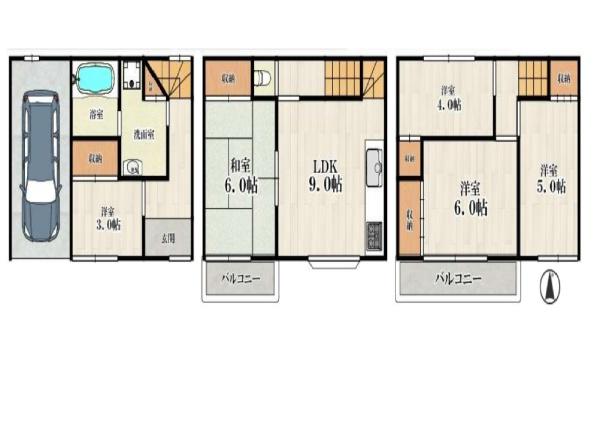 東大阪市中石切町５丁目の中古一戸建て