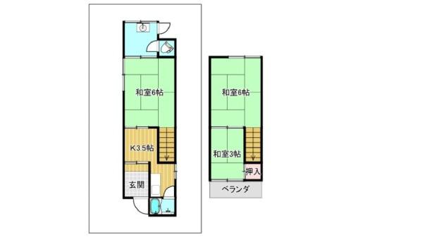 八尾市教興寺2丁目の中古一戸建て(間取り)