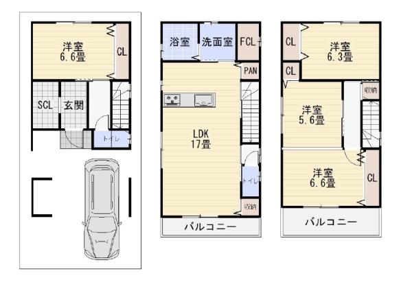 八尾市東山本新町２丁目の新築一戸建