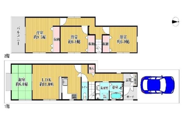足代1丁目中古戸建