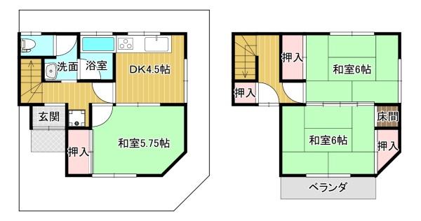 八尾市福万寺町南４丁目の中古テラスハウス