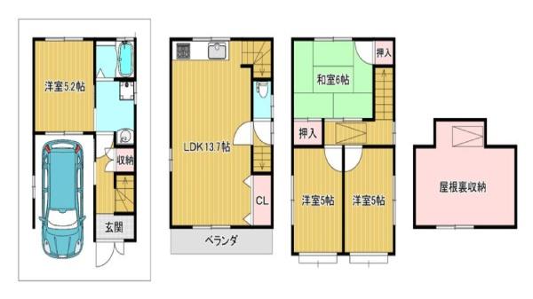 東大阪市稲田本町２丁目の中古一戸建