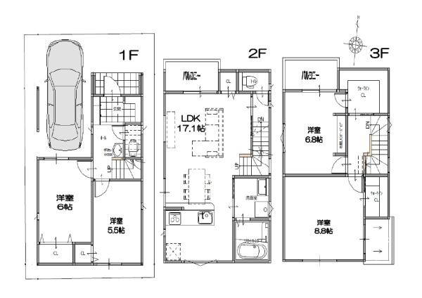 八尾市山本町北７丁目の新築一戸建