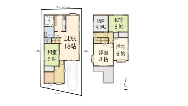 東大阪市下六万寺町３丁目の中古一戸建て