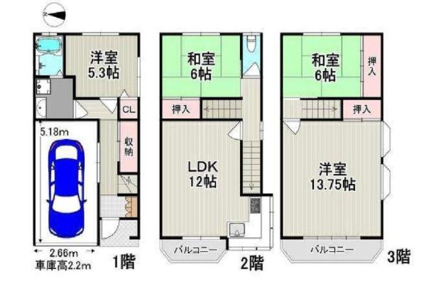 八尾市久宝寺６丁目の中古一戸建て