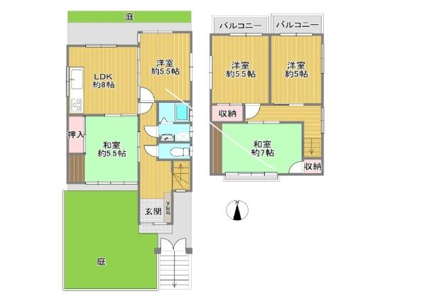 東大阪市上六万寺町の中古一戸建て
