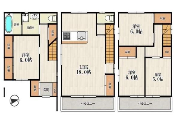八尾市竹渕東１丁目の中古一戸建