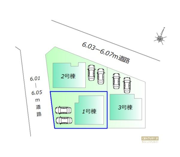 豊明市二村台第101号棟新築戸建全3棟