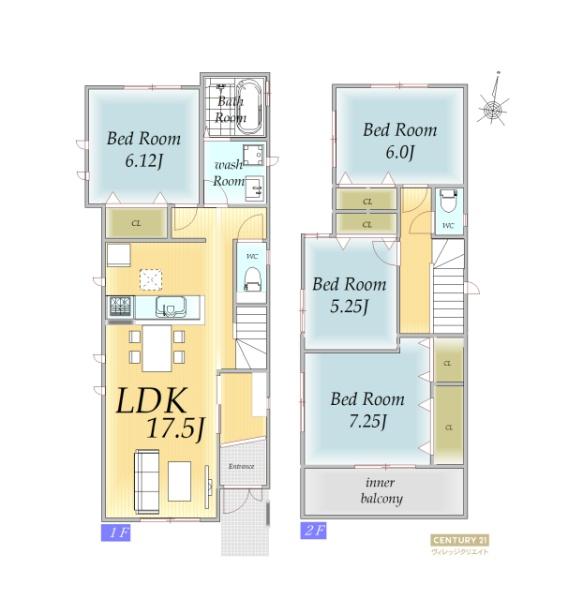豊明市阿野町7期2号棟新築戸建全3棟