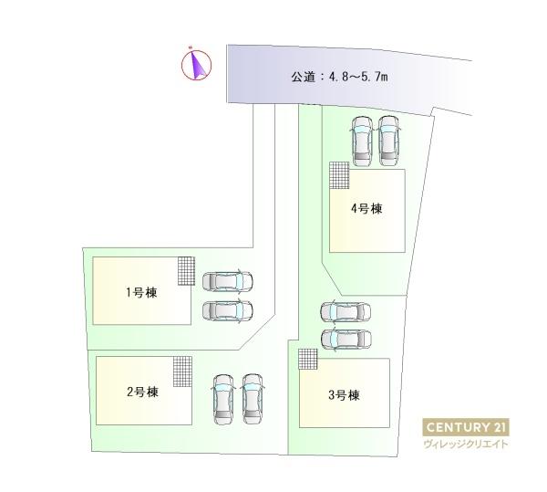 みよし市福田町第62号棟新築戸建全4棟