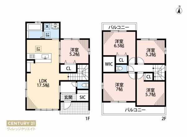 日進市米野木町2期2号棟新築戸建全2棟