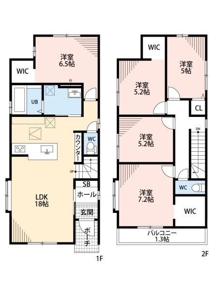 豊田市細谷町5号棟新築戸建全6棟