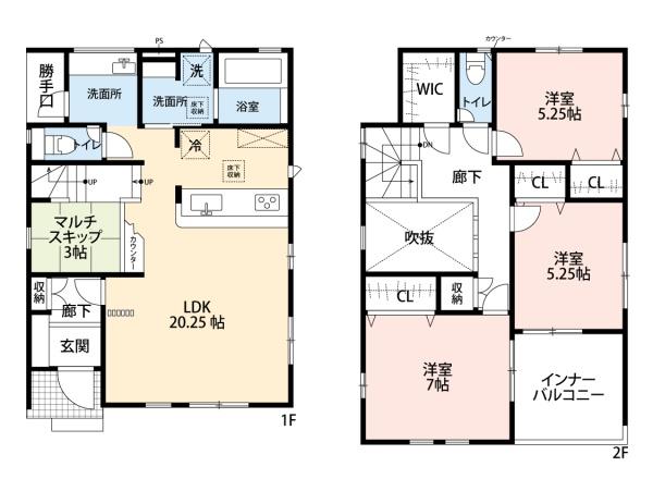 豊田市志賀町高洞　1号棟新築戸建　全2棟