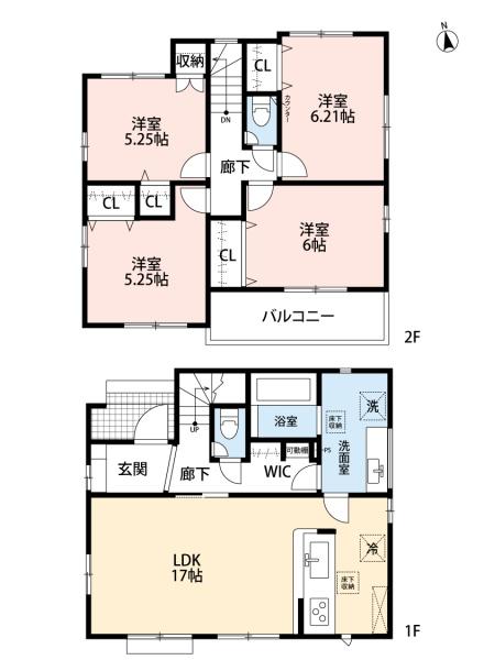 豊田市渡刈町下細畔　1号棟新築戸建　全2棟