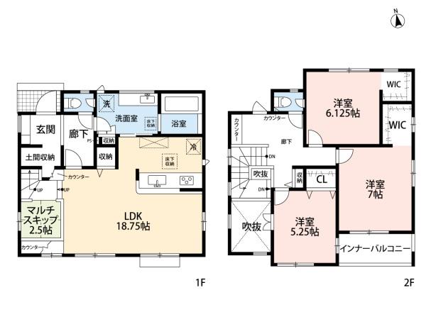 豊田市渡刈町下細畔　2号棟新築戸建　全2棟