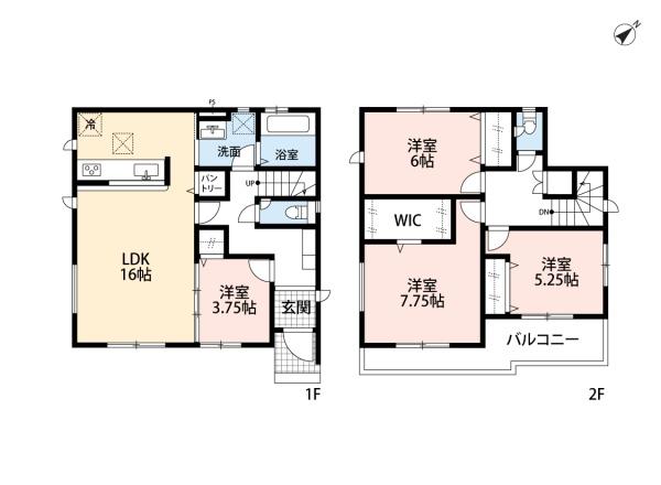 豊田市野見山町1号棟新築戸建全2棟