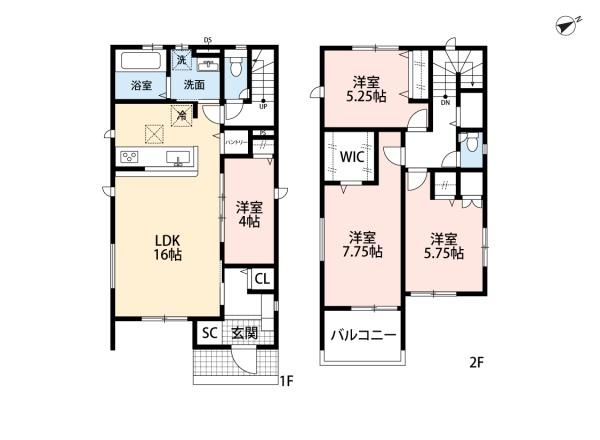 豊田市野見山町2号棟新築戸建全2棟
