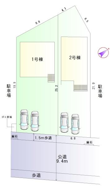 豊田市野見山町2号棟新築戸建全2棟