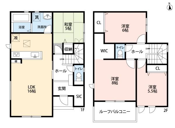 豊田市平山町3丁目第1期1号棟新築戸建全2棟