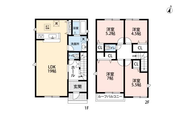 豊田市水源町1期3号棟新築戸建全3棟