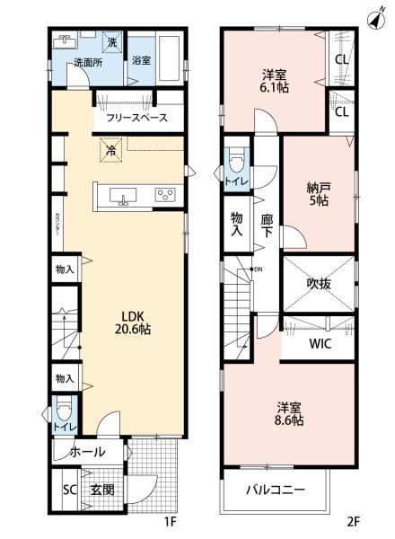 豊田市住吉町第2新築戸建全2棟　1号棟
