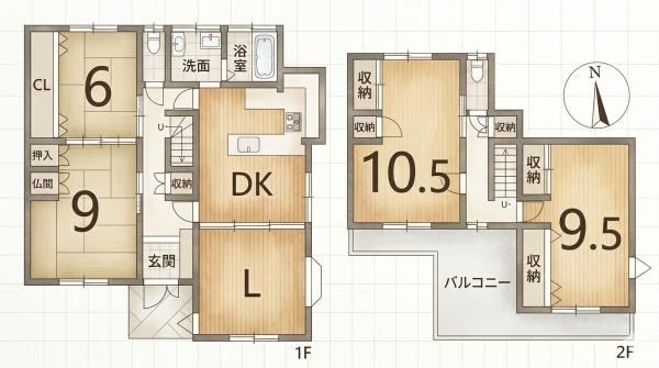 あま市篠田乙柳の中古一戸建て