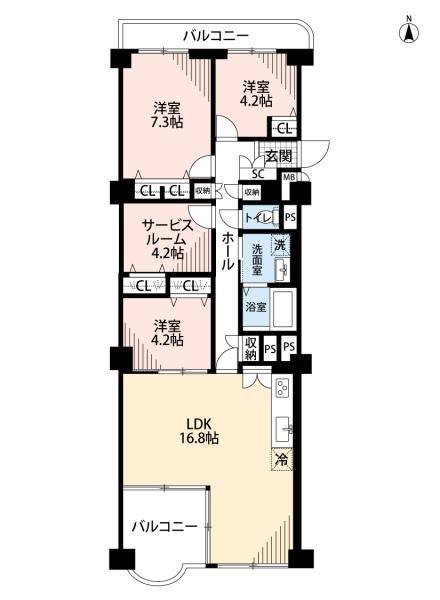 星ヶ丘アイリス南棟　中古マンション
