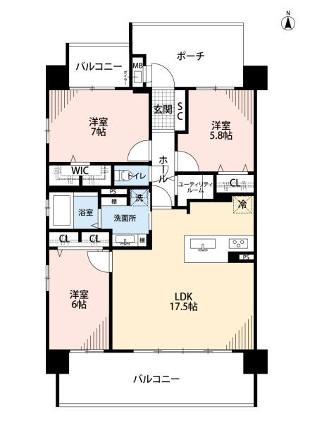 カルティア瓢箪山Ⅱ　中古マンション