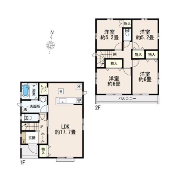 小平市小川町1丁目の新築一戸建