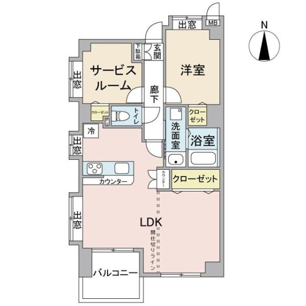 ウイングヒルズ一橋学園　南西角部屋！
