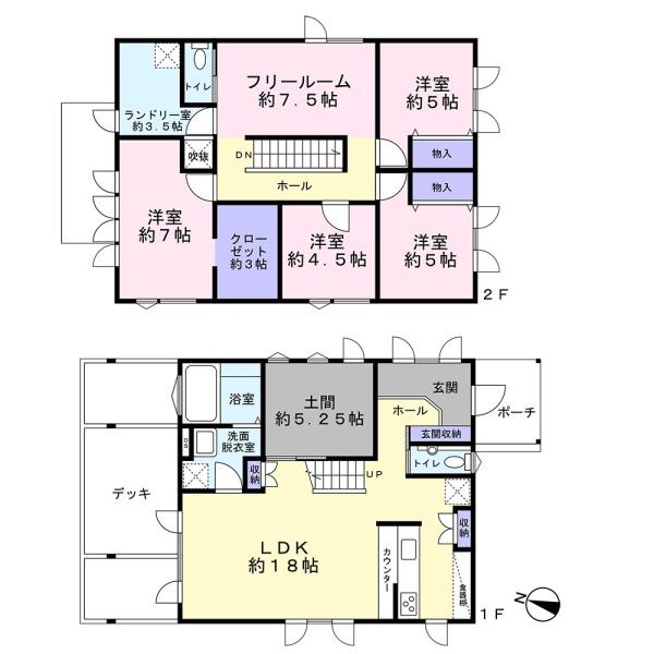 銭函2丁目　４ＳＬＤＫ　中古戸建　ウッドデッキ有