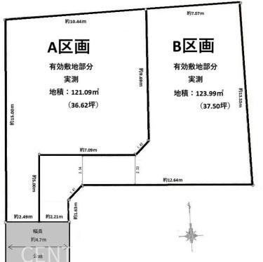 厚木市山際　売地　建築条件なし　B区画