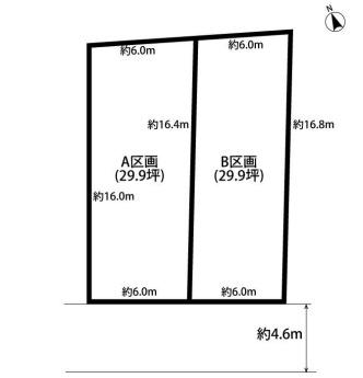 厚木市下荻野　建築条件なし売地　A区画