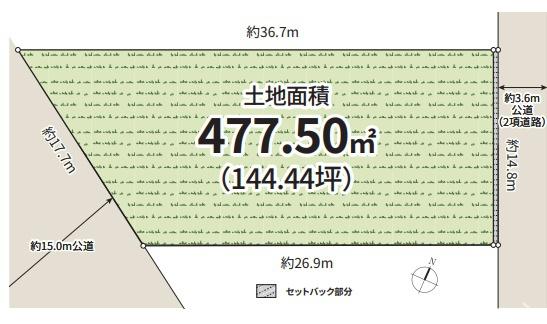 高座郡寒川町一之宮2丁目　売地　建築条件なし