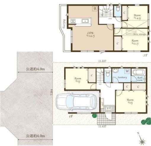 座間市ひばりが丘1丁目　中古一戸建て