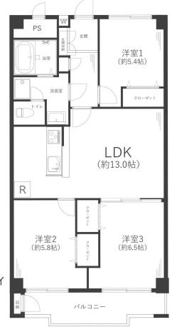 東建座間ハイツ1号棟