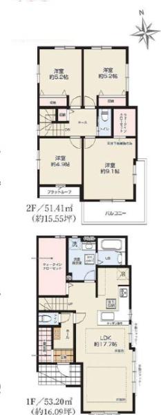 綾瀬市深谷中3丁目1期　新築分譲3号棟