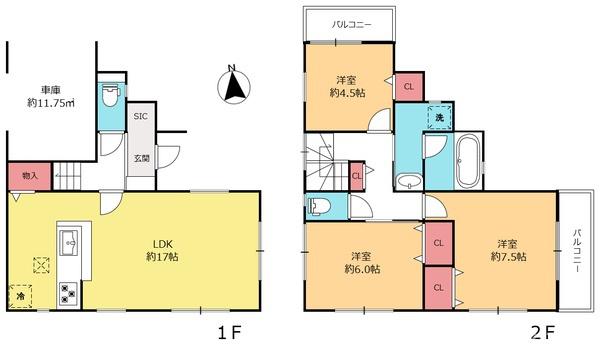 綾瀬市上土棚北５丁目　中古戸建