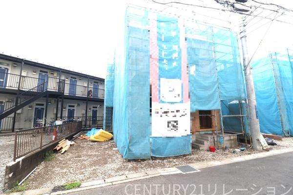 綾瀬市上土棚北3丁目新築分譲3号棟(前面道路含む現地写真)