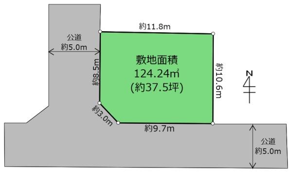 座間市入谷東２丁目　条件無し売地