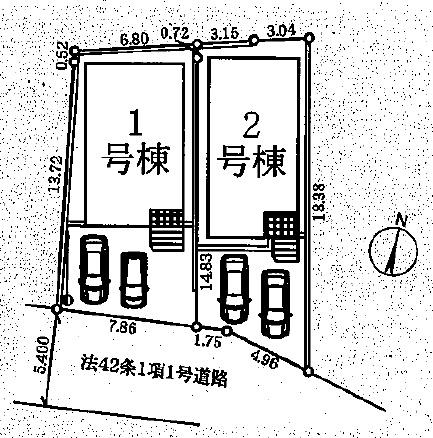 厚木市及川1丁目第10 新築分譲1号棟(全体区画図)