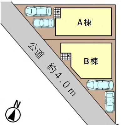 大和市上草柳6丁目 新築分譲B号棟(区画図)
