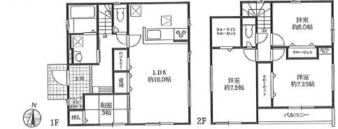 厚木市戸室4丁目6期2棟　新築分譲2号棟