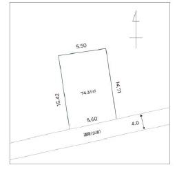 綾瀬市上土棚北3丁目　売地　建築条件無し
